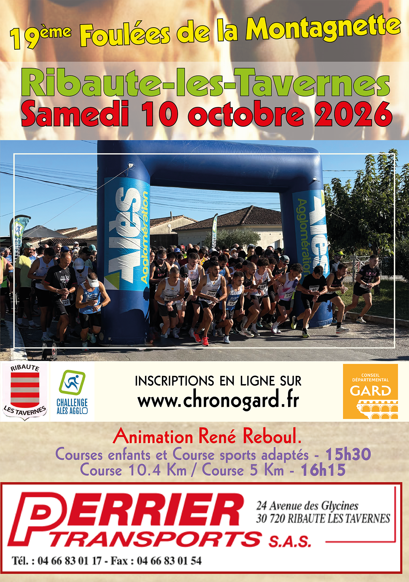 Affiche 19ÈME FOULÉES DE LA MONTAGNETTE