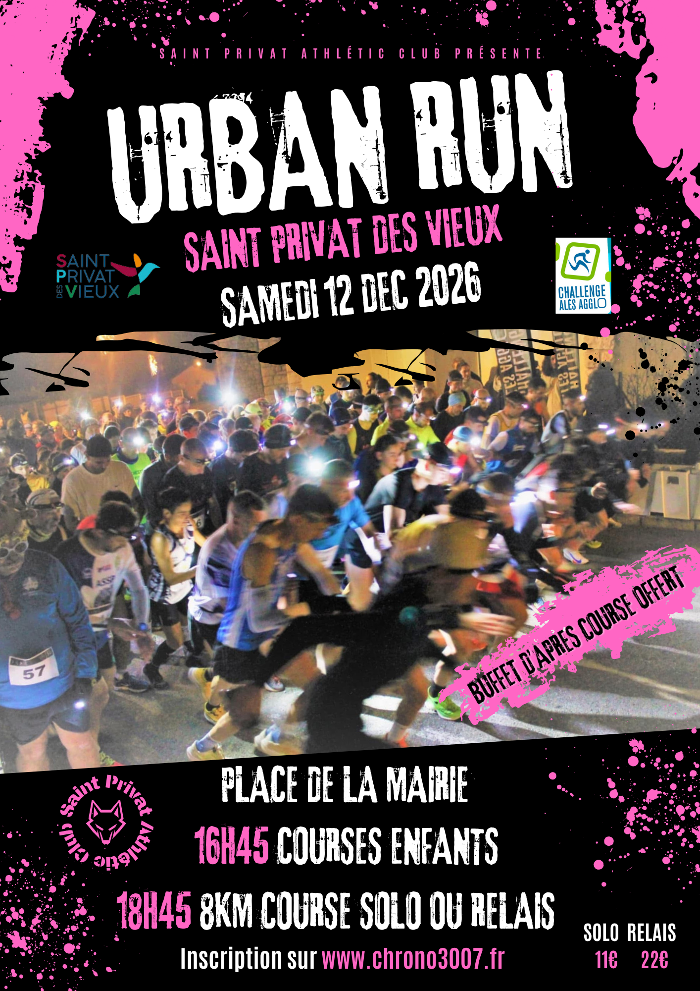 Affiche URBAN RUN SAINT PRIVAT DES VIEUX