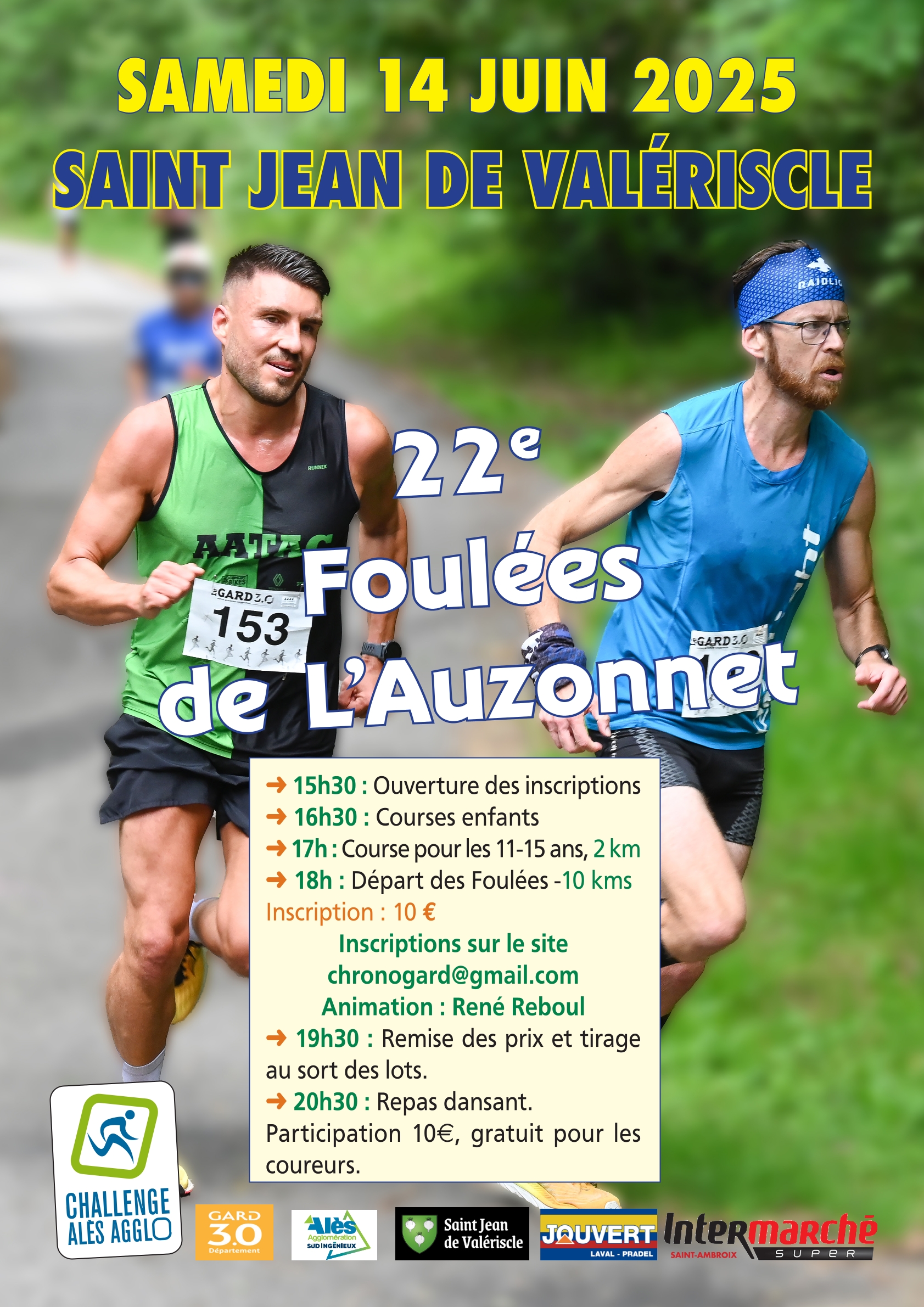 Affiche LES FOULÉES DE L'AUZONNET 2025